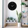Wallity Reloj de Pared Decorativo de Metal Negro